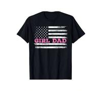 Shein Summer t Shirts Girl Dad Father'S Day Dad Daughter, Dad of Girls Outnumbered T-Shirt Adult Men'S Loose And Comfortable Cotton