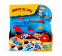 Shein SUPERTHINGS KAZOOM POWE -Battle Vehicle Police. Vehículo de batalla policía de los héroes de la Serie de TV "Superthings Kazoom Power". Contiene 1 Bat