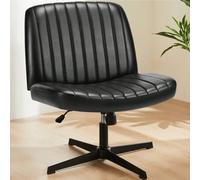 Shein Sweetcrispy Silla de Oficina sin reposabrazos, Silla de Escritorio con Funda de Tela, Silla de Lectura con cojÃn más Ancho para Sentarse con las pie
