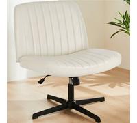 Shein Sweetcrispy Silla de Oficina sin reposabrazos, Silla de Escritorio con Funda de Tela, Silla de Lectura con cojÃn más Ancho para Sentarse con las pie