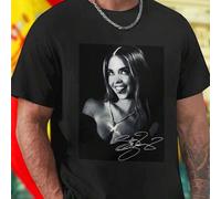 Shein Sydney Sweeney Signature Necklace Black and White Camiseta Hombre Moda Casual Oferta Especial Nueva Colección Estilo Exclusivo Regalo Ideal