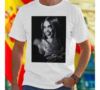 Shein Sydney Sweeney Signature Necklace Black and White Camiseta Hombre Moda Casual Oferta Especial Nueva Colección Estilo Exclusivo Regalo Ideal