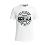 Shein T-JUST Men's Regular Fit Crew Neck Logo camiseta White