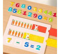 Shein Tablero de adición y sustracción numérica, Iluminación numérica y juguete educativo de aritmética cognitiva para niños dentro del 10