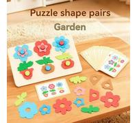 Shein Tablero de rompecabezas de flores para niños, entrenamiento de identificación de colores y habilidad cognitiva, juguete educativo para niños pequeños,