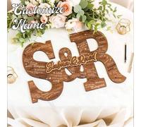 Shein Tablero personalizado para registro de invitados de boda, letrero de madera con nombre personalizado, libro de visitas alternativo para boda, alternat