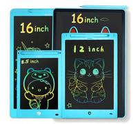 Shein Tableta de escritura LCD portátil de 8.5/12/16 pulgadas, pizarra de dibujo digital, pizarra de dibujo mágica a color, pizarra de garabatos para niñ