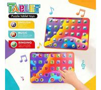 Shein Tableta de simulación multilingüe en inglés para educación temprana de niños, máquina de aprendizaje con entrenamiento de pinyin, música y lectura, ju