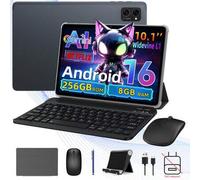 Shein Tableta PC Android 16 talla grande reciente de 2025, pantalla Incell de 10.1 pulgadas, (8GB+16GB ampliable) GB RAM, 256GB ROM/2TB tarjeta TF, Gemini A