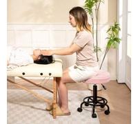 Shein Taburete giratorio HOMCOM de altura regulable (50-66 cm), taburete de trabajo giratorio 360°, taburete de oficina, taburete para salón de masajes, spa