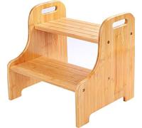 Shein Taburete infantil de bambú para dormitorio, baño y cocina, muebles para bebés y niños a partir de 2 años.