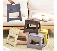 Shein Taburete plegable, taburete de plástico ultraligero y resistente ajustable con textura antideslizante, adecuado para el hogar, la cocina, el baño, el