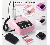 Shein Taladro de uñas eléctrico de 45,000 RPM, set de taladro de uñas, lima de uñas eléctrica, de grado profesional, apto para uñas acrílicas, uñas de gel,