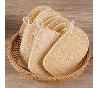 Shein ¡talla grande vendido! Juego de 3 piezas: Esponjas de luffa natural, exfoliante ovalado y duradero para el Body con aro para colgar, apto para piel se