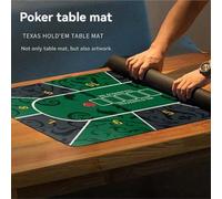 Shein Tapete de póker Texas Holdem, funda de mesa de póker portátil premium y de lujo, tela de póker resistente al agua, impresa a alta temperatura, que red