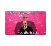 Shein Tapiz con el lema "Vivir, reír, amar" y el célebre lema de Mr. Worldwide (Pitbull) "MR 305", una gran tela decorativa, tapiz o esterilla de yoga