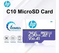 Shein Tarjeta de memoria HP Clase 10 U3 V30 MicroSDXC 64GB 128GB 256GB Tarjeta de memoria flash de alta velocidad 100MB/s, C10, U3, V30, A1, 4K UHD, Full HD