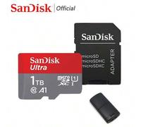 Shein Tarjeta de memoria MicroSD SanDisk Ultra, con lector U1 C10 A1 V10, tarjeta TF Flash de 128GB 256GB 512GB 1TB 1.5TB 64GB 32GB, tarjeta Micro SD de alt
