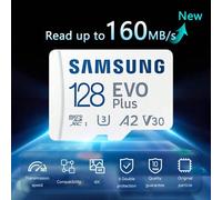 Shein Tarjeta de memoria Samsung Evo Plus Micro SD de 512GB, 256GB, 128GB, 64GB, Clase A2 V30, velocidad alta de UHS-I Clase 10, hasta 160MB/s, nuevo modelo