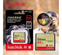 Shein Tarjeta de memoria SanDisk CF Extreme CompactFlash UDMA-7 800X VPG-20 de alta velocidad, 32GB 64GB 128GB, velocidad de lectura de 120MB/s, U3, para cá