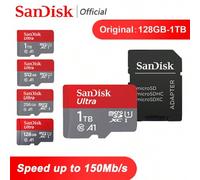 Shein Tarjeta de memoria SanDisk Ultra Micro SD 128GB 256GB 512GB 1TB, tarjeta TF flash microSD para teléfono, cámara, monitor, dron, juegos, hasta 150 MB/s