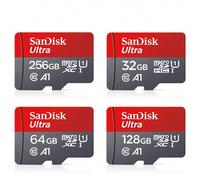 Shein Tarjeta microSD SanDisk Clase 10 A1 Micro SD de 32GB, 64GB, 128GB, 256GB, 512GB, 100MB/s U3 Tarjetas de memoria TF + Adaptador SD + Lector de tarjetas
