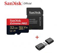 Shein Tarjeta microSDXC SanDisk Extreme PRO con lector, tarjeta de memoria U3 4K V30 A2 de 128GB, 1TB, 512GB, 256GB, 64GB, 32GB, tarjeta microSD de alta vel