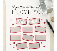 Shein Tarjeta "Te amo" - Las 10 principales razones por las que te amo - Día de San Valentín, aniversario, cumpleaños, boda - Tarjeta personalizada - Tarjet