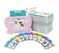 Shein Tarjetas de aprendizaje interactivo que hablan el alfabeto de 510 palabras, juguetes educativos interactivos para regalos de cumpleaños de niños y niñ