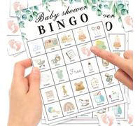 Shein Tarjetas de Bingo para Baby Shower para adultos, suministros para fiestas de Baby Shower, obsequios, decoraciones para fiestas de revelación de género