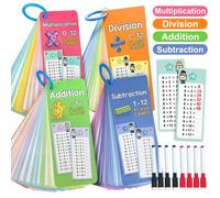 Shein Tarjetas flash de matemáticas Suma, Resta, Multiplicación y División - Todos los hechos y juegos - Niños de 4+ años Jardín de infantes, 1°, 2°, 3°, 4°