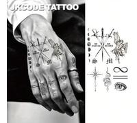 Shein [Tatuajes temporales de estilo vintage de forma oblonga] Tatuajes temporales JKCODE con diseños surtidos que contienen ingredientes herbales, como mur