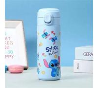 Shein Taza aislada de 420ml/14.2oz con diseño de Stitch de Disney, taza térmica de acero inoxidable con dibujos animados y anime, botella de agua para viaje