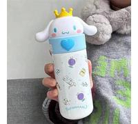 Shein Taza de agua de Cinnamoroll de Sanrio de 350ml/12oz, termo taza kawaii de anime y dibujos animados, botella de agua aislada de acero inoxidable, taza
