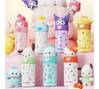 Shein Taza de agua de Sanrio Pochacco de 350ml/12oz, taza térmica kawaii, termo de acero inoxidable aislado con diseño de personaje de anime y dibujos anima