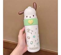 Shein Taza de agua Sanrio Pochacco de 350 ml/12 oz, termo con diseño de anime y caricatura Kawaii, botella de agua aislada de acero inoxidable 316, regalo