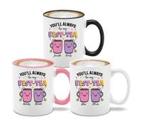 Shein Taza de café/té personalizada de cerámica de 11 onzas con el texto "Siempre serás mi mejor amigo" con nombre personalizado. Regalo para la mejor amiga