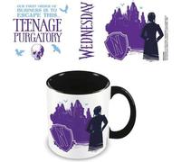 Shein Taza Desayuno Color Miércoles Purgatorio Adolescente Diseño Exclusivo y Capacidad Ideal - Taza Con Diseño de Wednesday Con Agarre Cómodo y Apta Para L