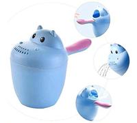 Shein Taza enjuagadora linda para bebé, enjuagador de champú para baño de bebé con asa fácil de sujetar, taza para lavarse el cabello que protege los ojos d