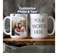 Shein Taza personalizada de 11 onzas con foto personalizada, taza de café personalizada, taza de foto personalizada, foto personalizada, taza de foto de mam