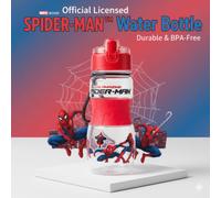 Shein Taza portátil de Marvel de 650ml, taza de agua ligera y portátil para deportes al aire libre, picnics, Spider-Man, Iron Man, taza de agua de dibujos a