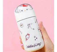 Shein Taza térmica Hello Kitty de Sanrio, taza de agua con diseño de dibujos animados, botella de agua mini portátil, taza aislada de acero inoxidable para