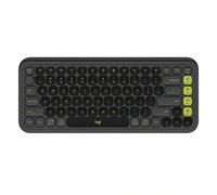Shein Teclado Bluetooth de oficina POP ICON KEYS, entrada de luz, portátil, batería de larga duración, atajos personalizables, color negro