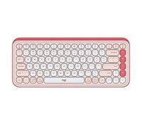 Shein Teclado de oficina Bluetooth "POP ICON KEYS", entrada suave, portátil, de larga duración, con teclas de acceso directo personalizables, color rosa