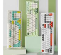 Shein Teclado mecánico ergonómico con cable | Retroiluminación LED | Diseño ergonómico | USB universal | Adecuado para oficina y juegos