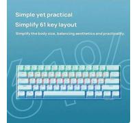 Shein Teclado mecánico para juegos de 61 teclas, dedicado a los videojuegos, con función anti-ghosting de todas las teclas, retroiluminación RGB vibrante, i