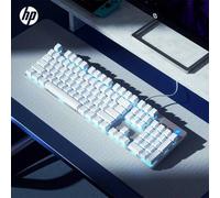 Shein Teclado mecánico para juegos HP GK400F, dedicado, con cable, para deportes electrónicos, con eje verde, eje negro, eje de té, eje rojo, LOL Pollo Comi