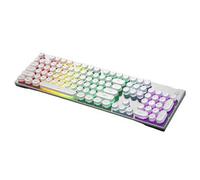 Shein Teclado mecánico retro K500Y, diseño steampunk, iluminación colorida RGB, juegos de deportes electrónicos y oficina, eje de alta tecnología, panel com