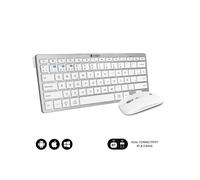 Shein Teclado y ratón inalámbrico por bluetooth subblim oco010 combo multidispositivo compacto/ plata