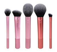 Shein Técnicas Reales Esenciales para Rubor y Resaltador y Polvo y Sombra de Nariz y Contorno, Set de 5 Piezas, RT400 Rubor Afilado, Cerdas Suaves y Esponjo